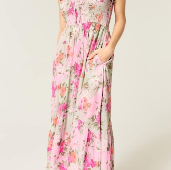 Hollister Floral Strapless Maxi Dress - Picture 3 of 4